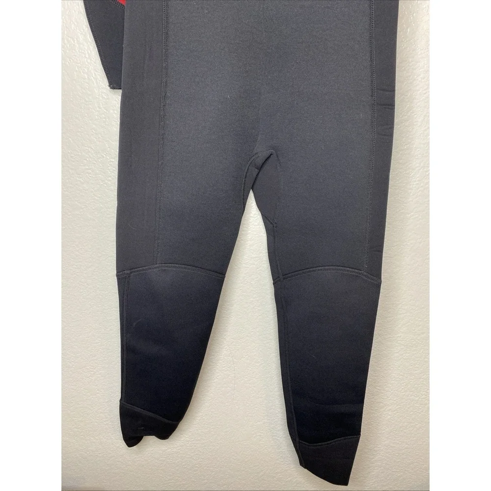 Dark Lightning Youth Full Wetsuit Black Red Back Zip Surf Kids Size 12 Beach